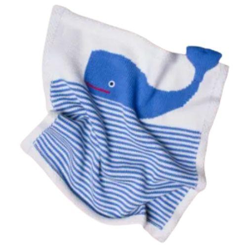 Blue Whale Baby Security Blanket