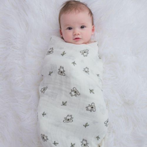Koala Organic Cotton Muslin Swaddle