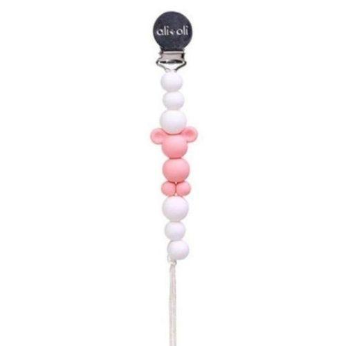 Pacifier  Clip Pink Mouse