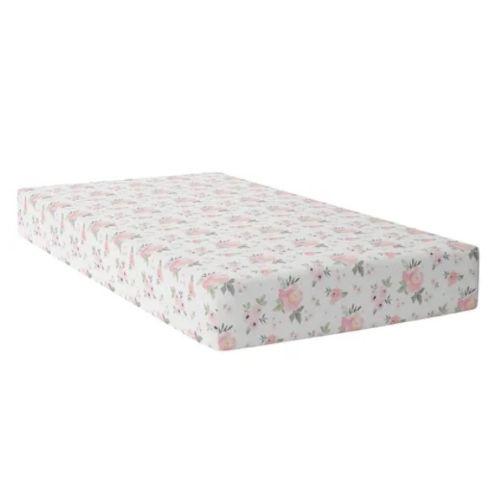 Pink Floral Crib Sheet