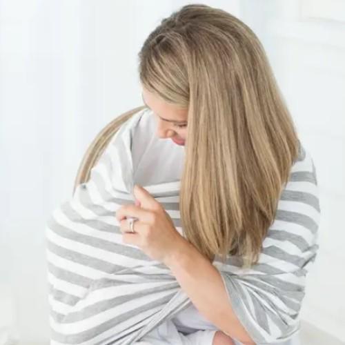 Heather Grey Striped Multi Cover