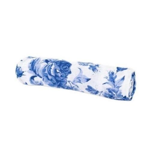 Blue Butterfly Swaddle Blanket