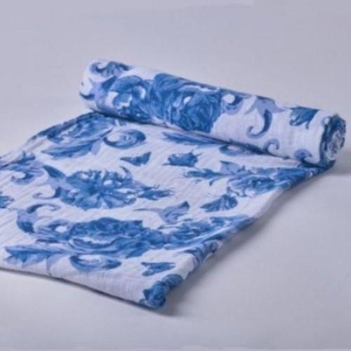 Blue Butterfly Swaddle Blanket