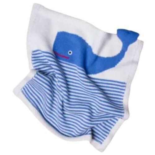 Blue Whale Baby Security Blanket