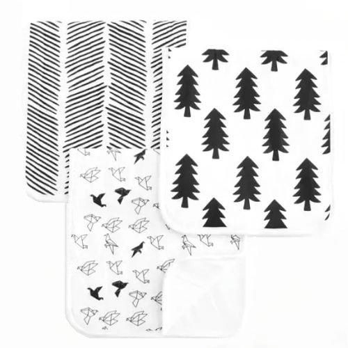 Monochrome Burp Cloth Set