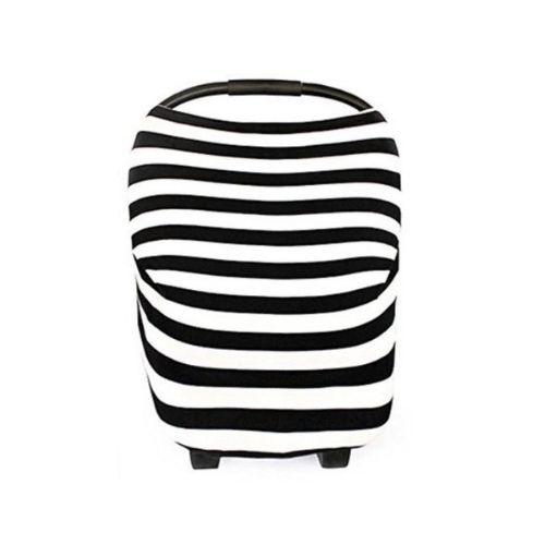 Black Stripe Nursing & Car Seat Cover