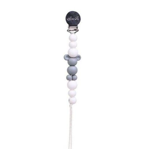 Pacifier  Clip Grey Mouse