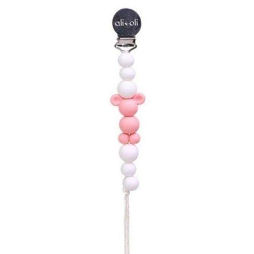 Pacifier  Clip Pink Mouse