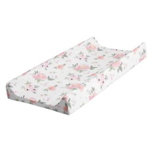 Pink Floral Changing Pad Cover