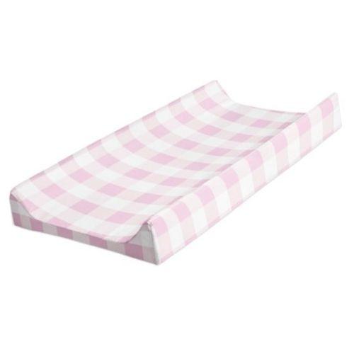 Pink Gingham Changing Pad Cover