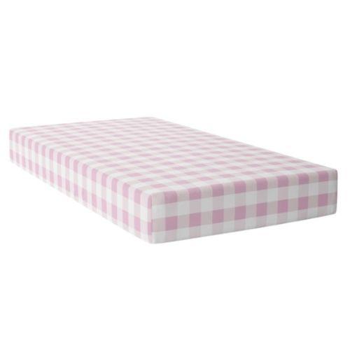 Pink Gingham Crib Sheet