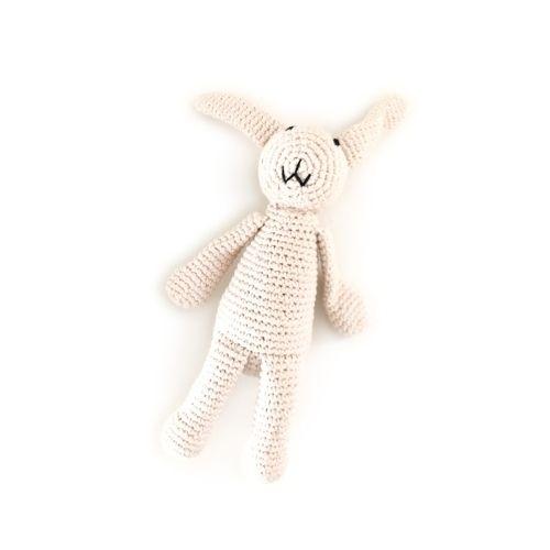 Natural Knit Bunny Rattle