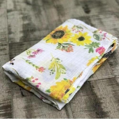Sunflower Swaddle Blanket
